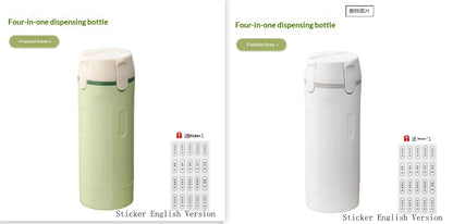 4-in-1 Travel Dispenser Bottle – Leak-Proof Refillable Toiletry Organiser