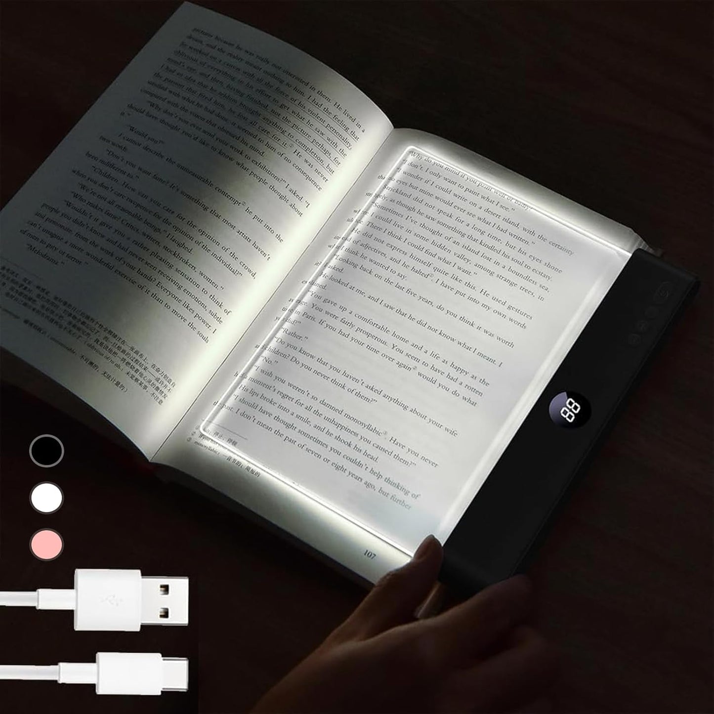 Battery Flat Panel LED Book Light