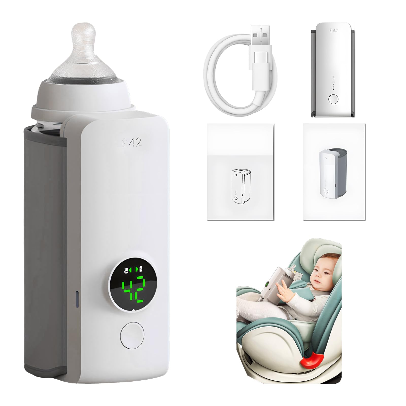 WarmGo™ Portable Wireless Baby Bottle Warmer