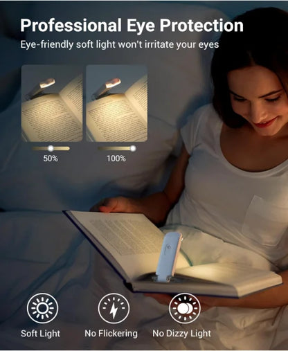 LED Clip-On Book Light — Rechargeable USB Reading Light