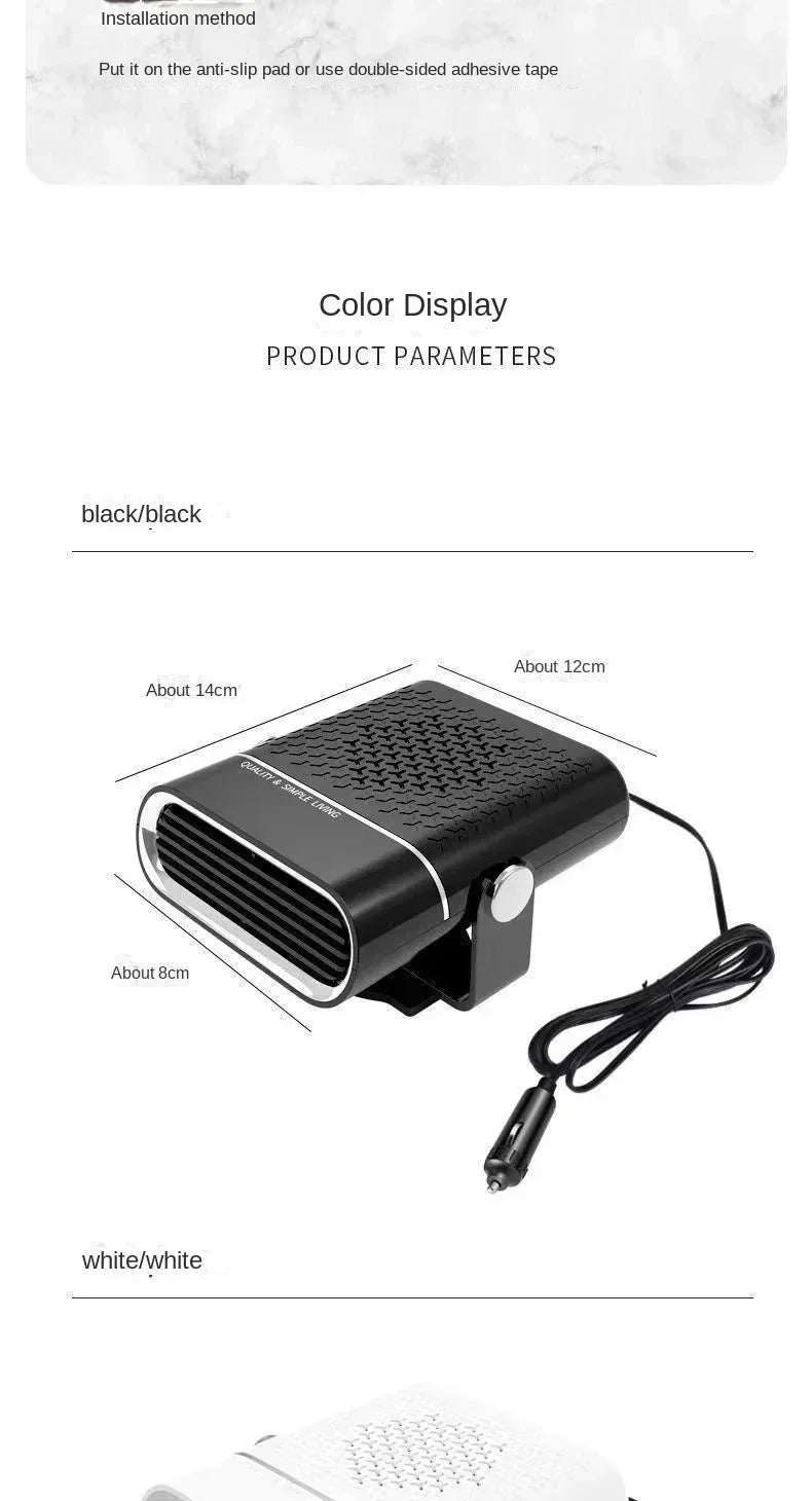 FrostFlow Portable Car Heater & Windshield Defroster