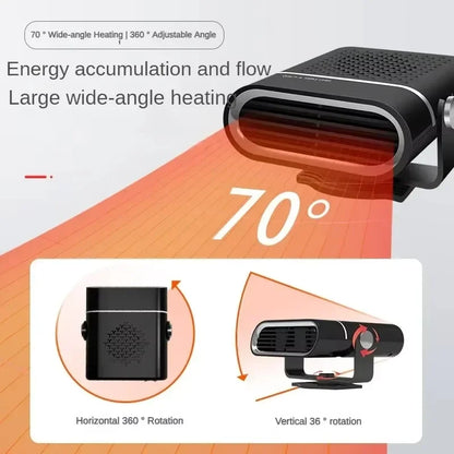 FrostFlow Portable Car Heater & Windshield Defroster