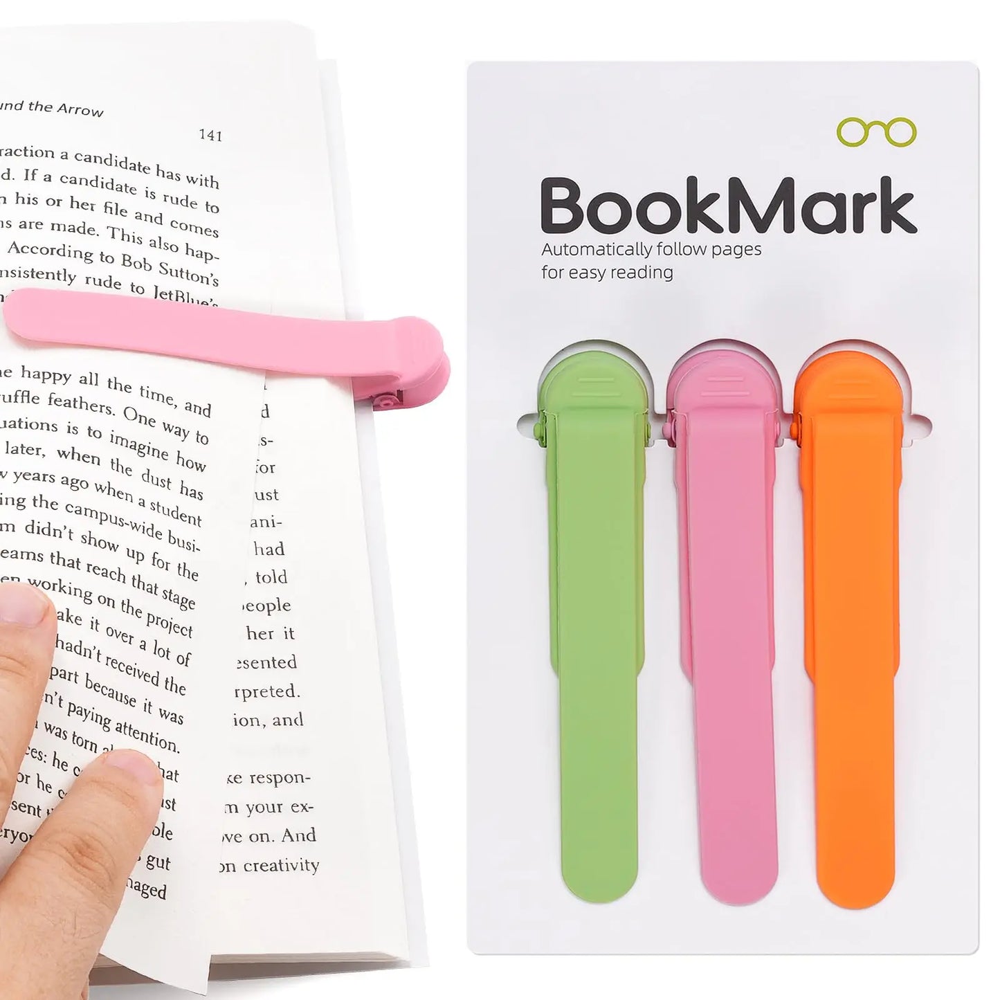 Automatic Silicone Bookmark — Self-Closing Page Keeper for Book Lovers