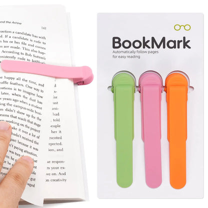 Automatic Silicone Bookmark — Self-Closing Page Keeper for Book Lovers