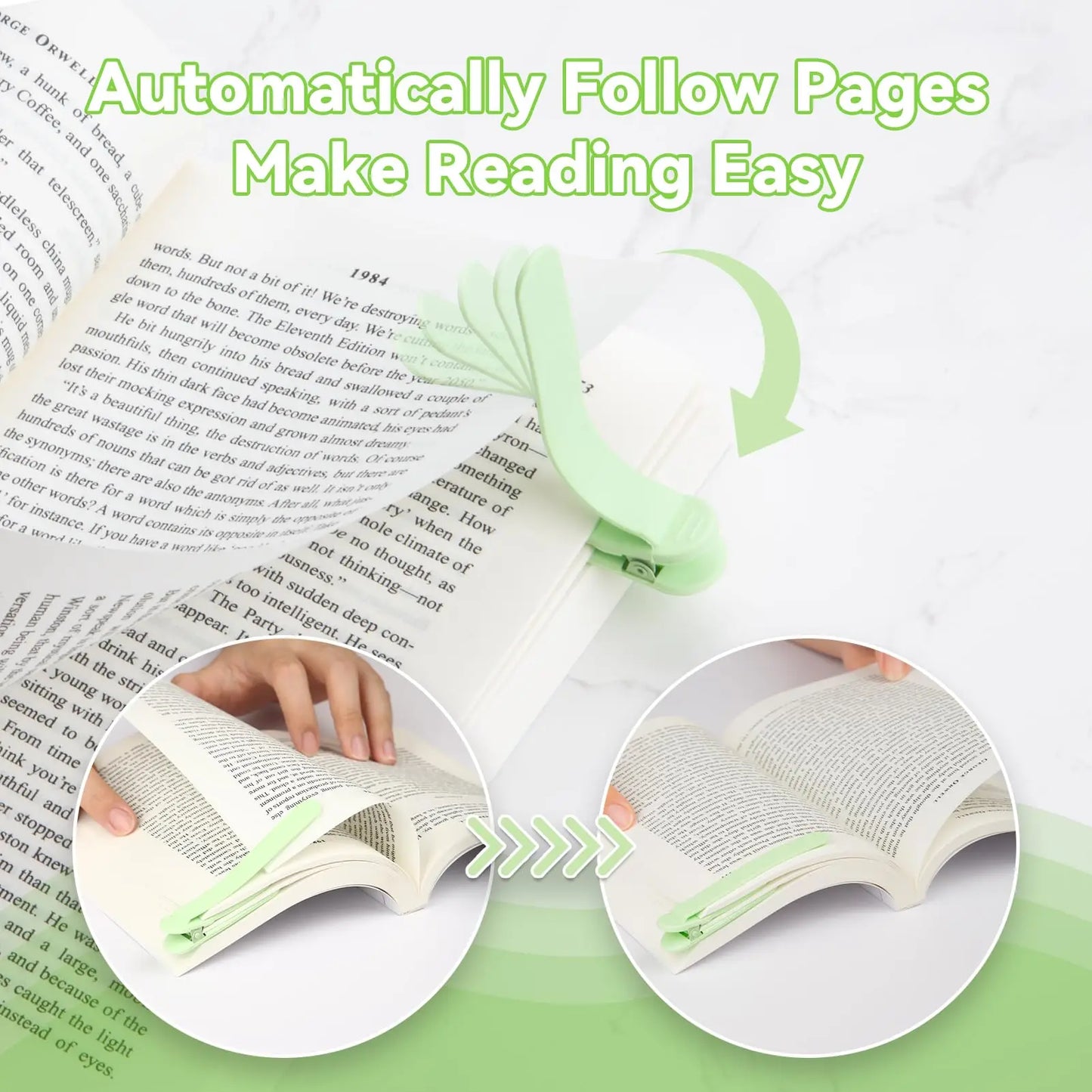 Automatic Silicone Bookmark — Self-Closing Page Keeper for Book Lovers
